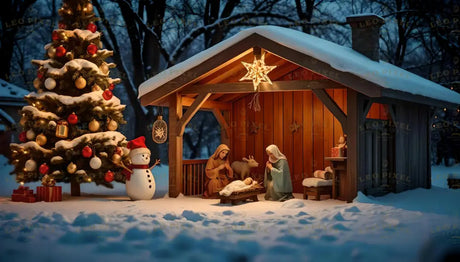 Christmas Nativity Scene Ai Generated Image