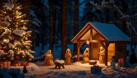 Christmas Nativity Scene Ai Generated Image