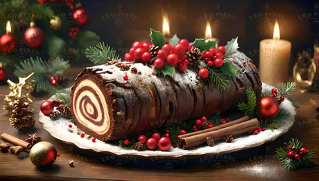 Christmas Yul Log Ai Generated Image