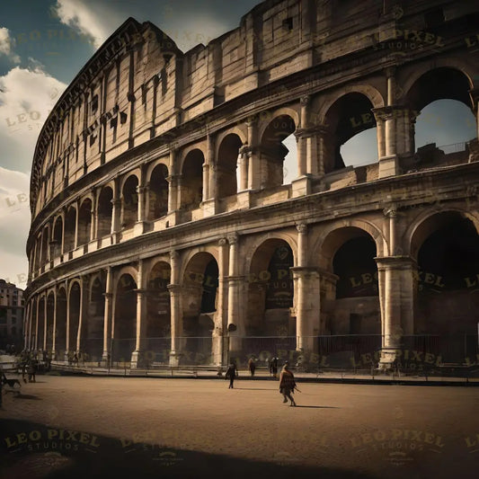 Colosseum Of Rome In The Year 1900 Ai Generated Image