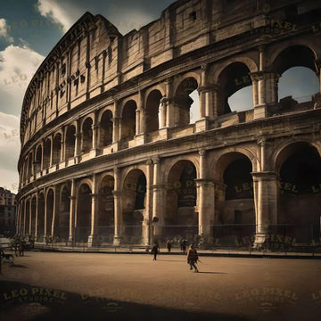 Colosseum Of Rome In The Year 1900 Bundle Ai Generated Image