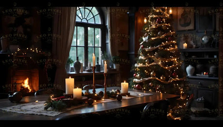 Cozy Christmas By The Fireside Ai Generated Image