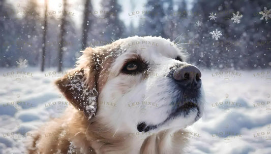 Dog Enjoying Winter Ai Generated Image