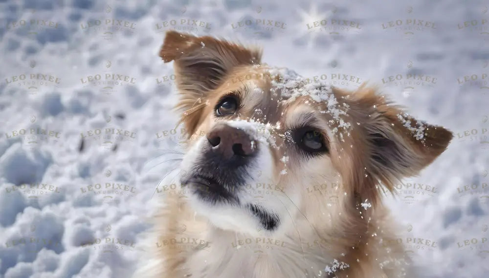 Dog Enjoying Winter Ai Generated Image