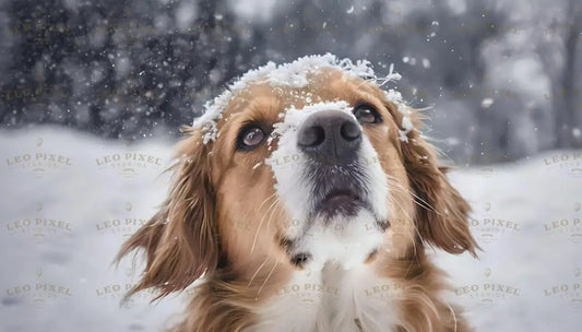 Dog Enjoying Winter Ai Generated Image