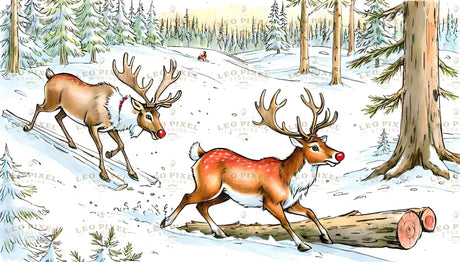 Drawings Of Reindeers Ai Generated Image