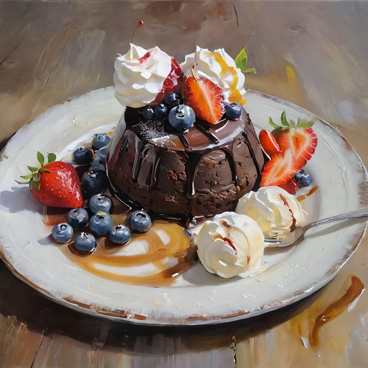 Lava Cake Dessert Bundle Ai Generated Image
