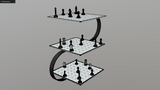 3D chess wireframe