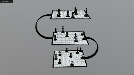 3D chess wireframe