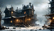 Frostbitten Post-Apocalyptic Steampunk Manor Ai Generated Image