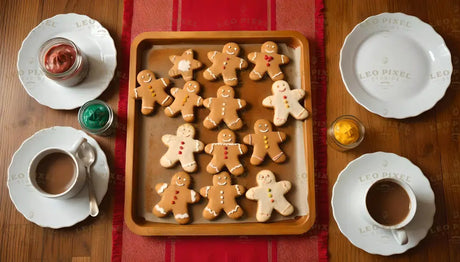 Gingerbread Cookies Decoration Table Ai Generated Image