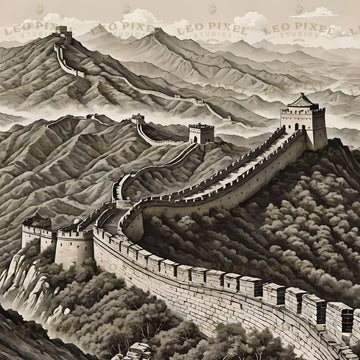 Great Wall Of China Chinese Illustration Ai Generated Image