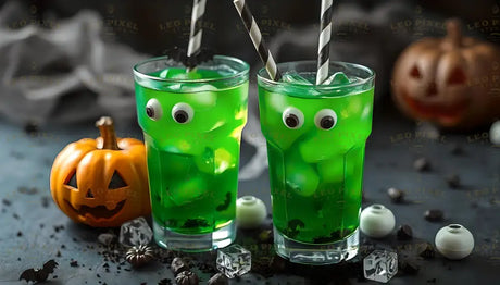 Green Halloween Drinks Bundle Ai Generated Image