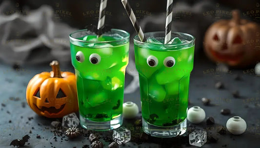 Green Halloween Drinks Bundle Ai Generated Image