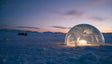 Igloo At Sunset Ai Generated Image