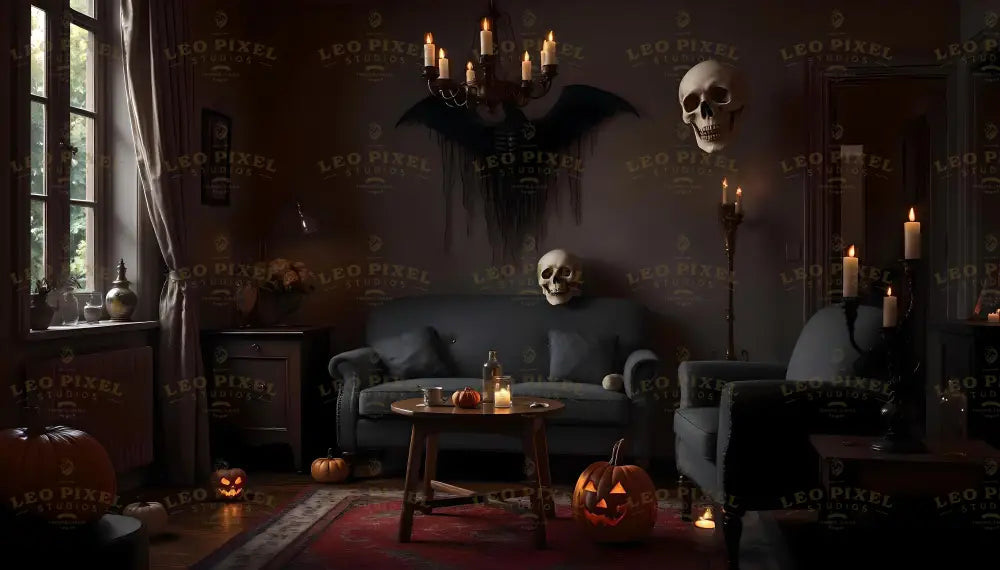 Interior Halloween Decorations Bundle Ai Generated Image