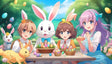 Joyful Easter Gathering Ai Generated Image