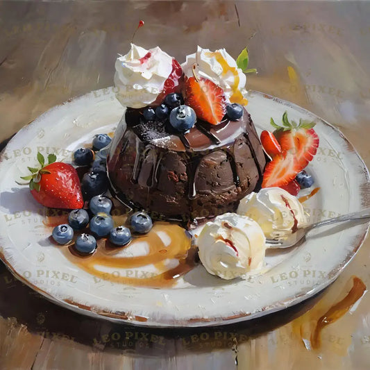 Lava Cake Dessert Bundle Ai Generated Image