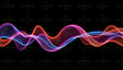 Digital image featuring smooth, flowing light waves in neon colors against a black background. The waves intertwine in shades of blue, pink, and orange, forming a dynamic pattern with fine lines adding texture. The glow of the colors creates a contrast with the dark background, enhancing the sense of depth and movement. The composition is balanced, with curves evenly distributed across the frame. Ai generated. Photography style.