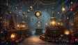 Magical Steampunk Victorian Christmas Scene Ai Generated Image