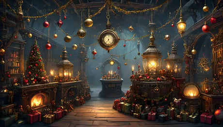 Magical Steampunk Victorian Christmas Scene Ai Generated Image