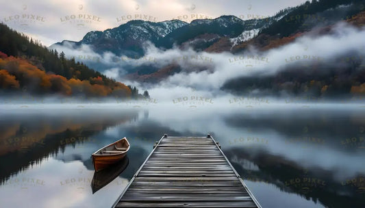 Misty Lake Bundle Ai Generated Image