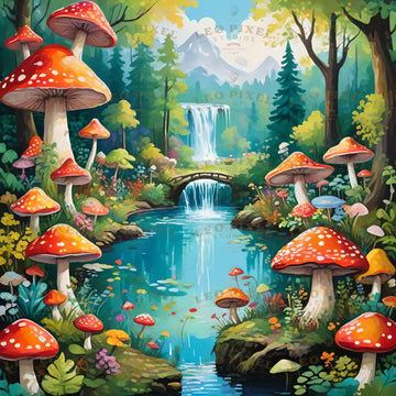 Mushrooms Forest Bundle Ai Generated Image