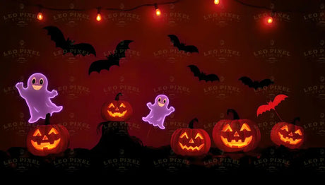 Neon Halloween Decorations Bundle Ai Generated Image