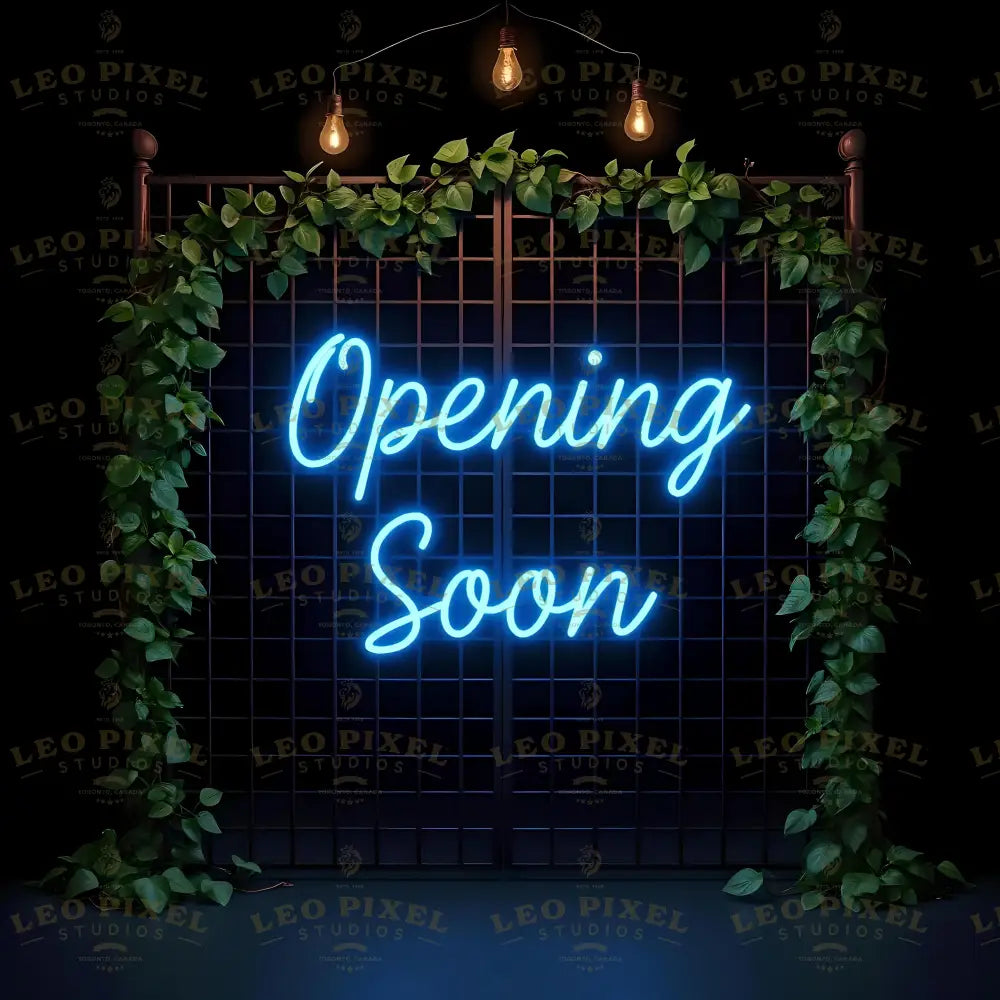 Opening Soon Neon Banner Ai Generated Image