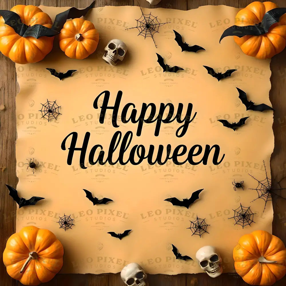 Orange Halloween Banner With Text Ai Generated Image