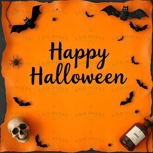 Orange Halloween Banner With Text Ai Generated Image