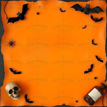 Orange Halloween Banner Without Text Ai Generated Image