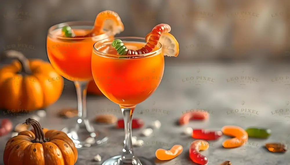 Orange Halloween Drinks Bundle Ai Generated Image