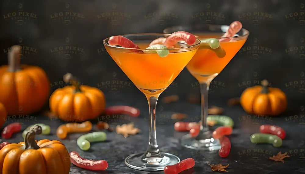 Orange Halloween Drinks Bundle Ai Generated Image