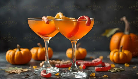 Orange Halloween Drinks Bundle Ai Generated Image