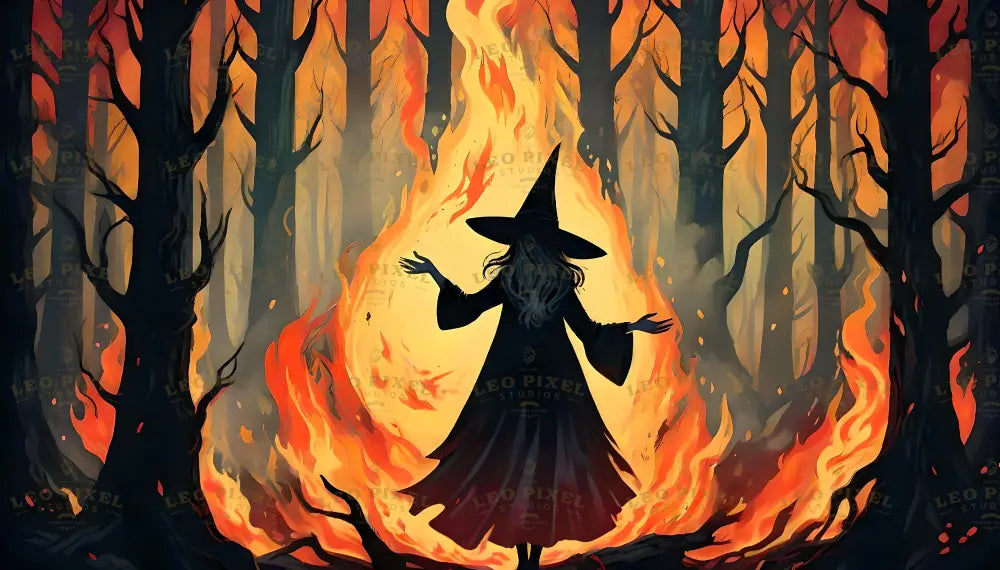 Powerful Witches Of Fire Bundle Ai Generated Image