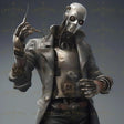 This cyberpunk engineer epitomizes futuristic craftsmanship. With glowing red eyes and a metallic skull-like visage, it wields a delicate tool in one hand, poised for intricate adjustments. Exposed gears and pipes dominate its torso, complemented by a leather jacket for a dystopian flair. A symbol of precision and adaptation, it merges mechanical ingenuity with an enigmatic persona. Ai generated image.