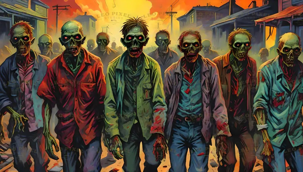 Psychedelic Zombies Bundle Ai Generated Image