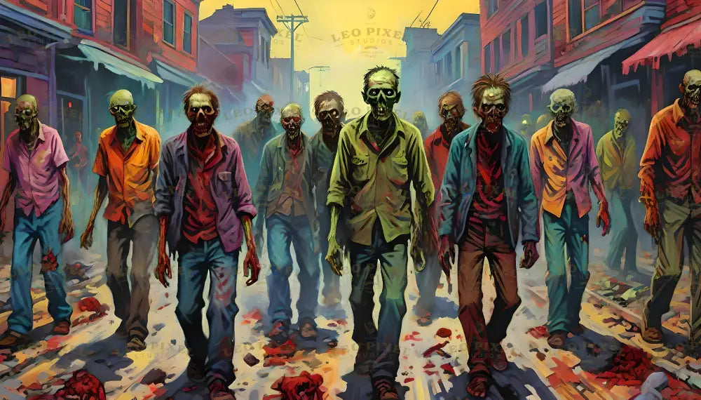 Psychedelic Zombies Bundle Ai Generated Image