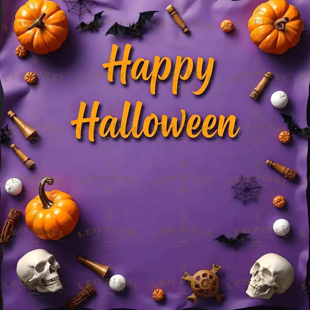 Purple Halloween Banner With Text Ai Generated Image