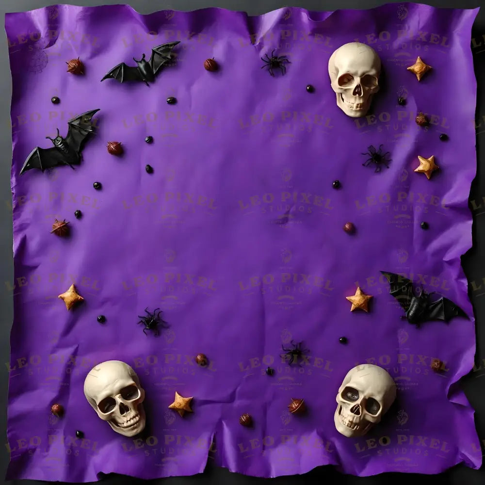 Purple Halloween Banner Without Text Ai Generated Image