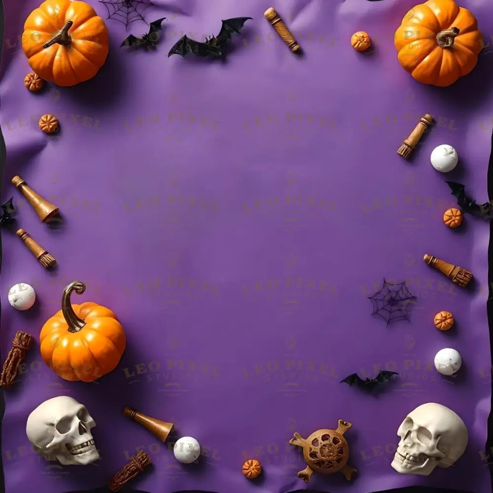 Purple Halloween Banner Without Text Ai Generated Image