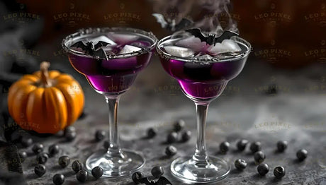 Purple Halloween Drinks Bundle Ai Generated Image