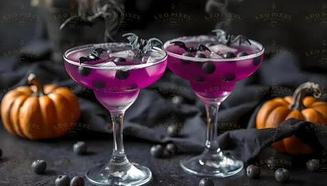 Purple Halloween Drinks Bundle Ai Generated Image