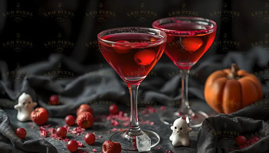 Red Halloween Drinks Bundle Ai Generated Image