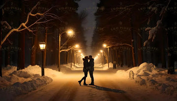 Romantic Winter Night Ai Generated Image