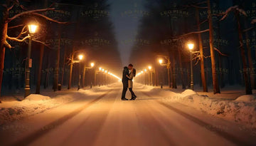 Romantic Winter Night Ai Generated Image