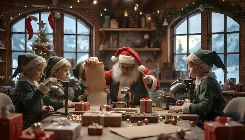 Santa’s Workshop Ai Generated Image