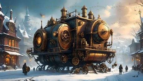 Steampunk Mobile Fortress Ai Generated Image