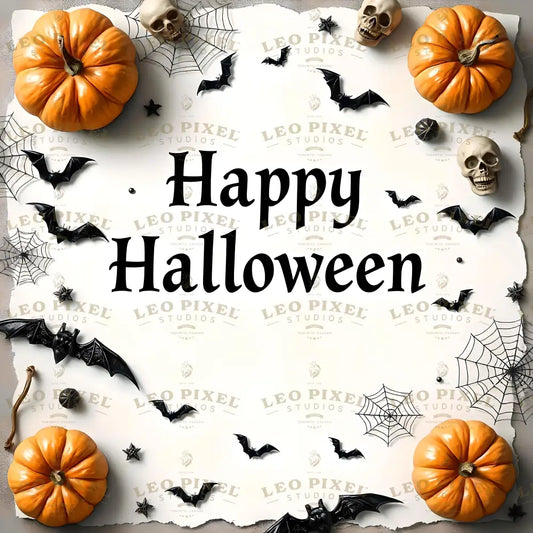 White Halloween Banner With Text Ai Generated Image